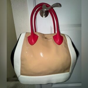 Leather tote bag